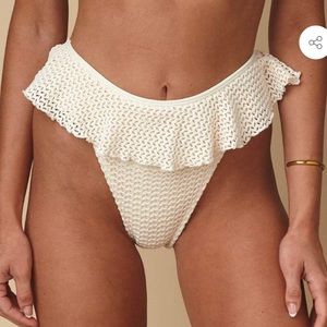 Montce Swim Crochet Tamarindo Ruffle Bikini Bottom